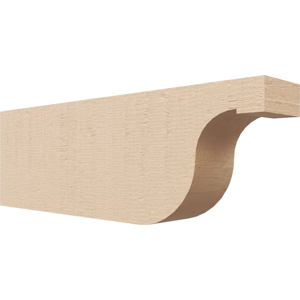 Ekena Millwork 2in. W x 4in. H x 12in. L Del Monte Woodgrain TimberThane Rafter Tail, Primed Tan RFTUR02X04X12DELRCPR - main
